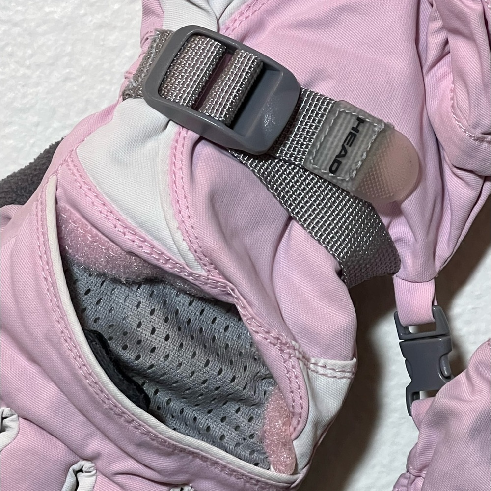 HEAD Brand winter Gloves! Girls large in pink. Warm, WATERPROOF, and adjustable. - Picture 7 of 8